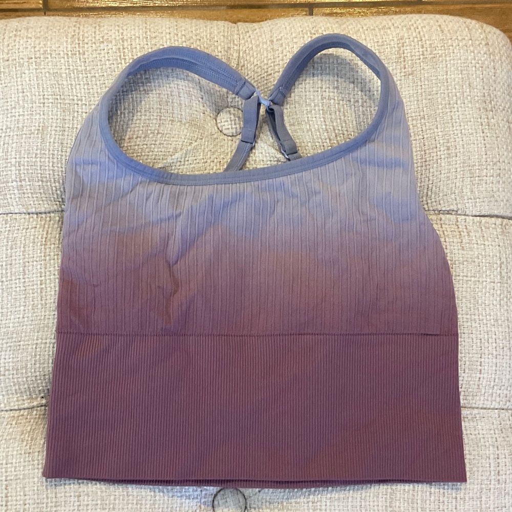 PINK Victoria's Secret Blue and Purple Ribbed Bra